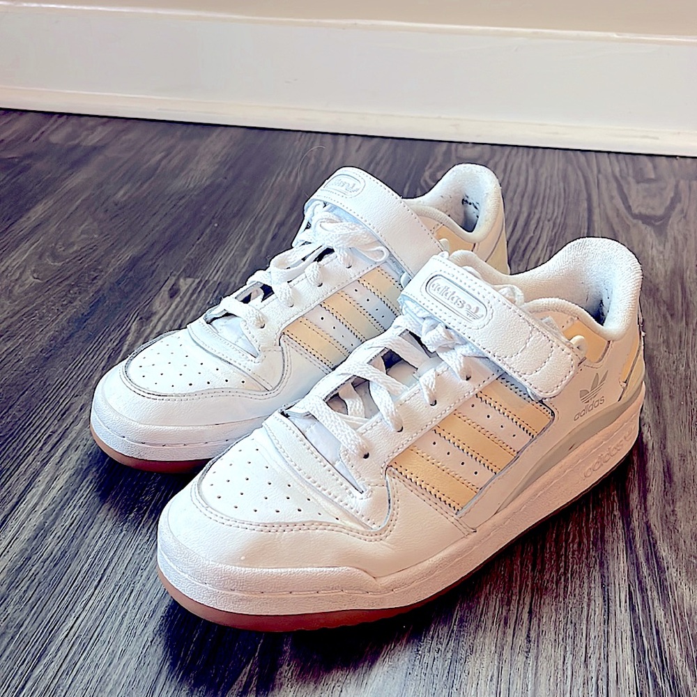 Adidas Forum W8 white/cream with gum bottom